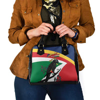 Personalized Seychelles Independence Day Shoulder Handbag Coat Of Arms Black Parrot