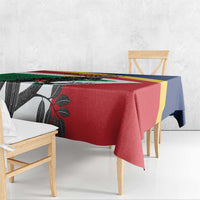 Personalized Seychelles Independence Day Tablecloth Coat Of Arms Black Parrot