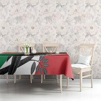 Personalized Seychelles Independence Day Tablecloth Coat Of Arms Black Parrot