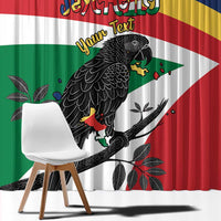 Personalized Seychelles Independence Day Window Curtain Coat Of Arms Black Parrot
