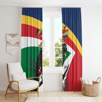 Personalized Seychelles Independence Day Window Curtain Coat Of Arms Black Parrot