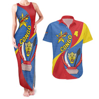 Congo-Kinshasa Couples Matching Tank Maxi Dress and Hawaiian Shirt 65th Anniversary Of Independence