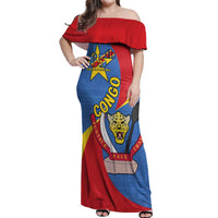 Congo-Kinshasa Off Shoulder Maxi Dress 65th Anniversary Of Independence