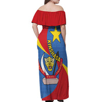 Congo-Kinshasa Off Shoulder Maxi Dress 65th Anniversary Of Independence