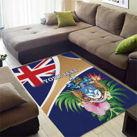 Personalized Tristan da Cunha Area Rug Coat Of Arms - Flag Style