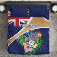 Personalized Tristan da Cunha Bedding Set Coat Of Arms - Flag Style