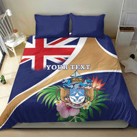 Personalized Tristan da Cunha Bedding Set Coat Of Arms - Flag Style