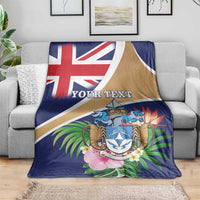 Personalized Tristan da Cunha Blanket Coat Of Arms - Flag Style