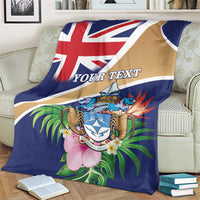 Personalized Tristan da Cunha Blanket Coat Of Arms - Flag Style