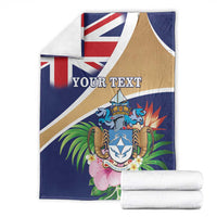 Personalized Tristan da Cunha Blanket Coat Of Arms - Flag Style