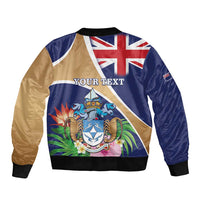 Personalized Tristan da Cunha Bomber Jacket Coat Of Arms - Flag Style