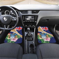 Personalized Tristan da Cunha Car Mats Coat Of Arms - Flag Style
