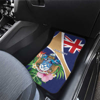 Personalized Tristan da Cunha Car Mats Coat Of Arms - Flag Style