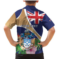 Personalized Tristan da Cunha Family Matching Mermaid Dress and Hawaiian Shirt Coat Of Arms - Flag Style