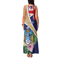 Personalized Tristan da Cunha Family Matching Tank Maxi Dress and Hawaiian Shirt Coat Of Arms - Flag Style
