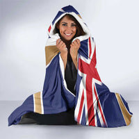 Personalized Tristan da Cunha Hooded Blanket Coat Of Arms - Flag Style