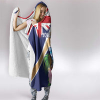 Personalized Tristan da Cunha Hooded Blanket Coat Of Arms - Flag Style