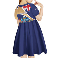 Personalized Tristan da Cunha Kid Short Sleeve Dress Coat Of Arms - Flag Style