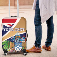 Personalized Tristan da Cunha Luggage Cover Coat Of Arms - Flag Style
