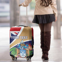 Personalized Tristan da Cunha Luggage Cover Coat Of Arms - Flag Style
