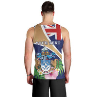 Personalized Tristan da Cunha Men Tank Top Coat Of Arms - Flag Style