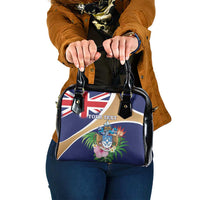 Personalized Tristan da Cunha Shoulder Handbag Coat Of Arms - Flag Style