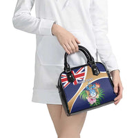 Personalized Tristan da Cunha Shoulder Handbag Coat Of Arms - Flag Style