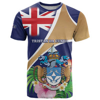 Personalized Tristan da Cunha T Shirt Coat Of Arms - Flag Style