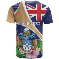 Personalized Tristan da Cunha T Shirt Coat Of Arms - Flag Style