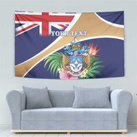 Personalized Tristan da Cunha Tapestry Coat Of Arms - Flag Style