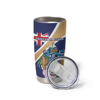 Personalized Tristan da Cunha Tumbler Cup Coat Of Arms - Flag Style