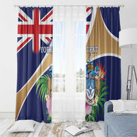 Personalized Tristan da Cunha Window Curtain Coat Of Arms - Flag Style