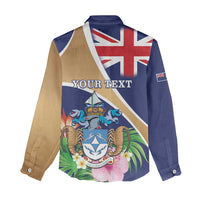 Personalized Tristan da Cunha Women Casual Shirt Coat Of Arms - Flag Style