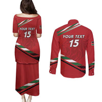 Custom Kenya Volleyball Couples Matching Puletasi and Long Sleeve Button Shirt We Are Champions