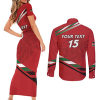 Custom Kenya Volleyball Couples Matching Short Sleeve Bodycon Dress and Long Sleeve Button Shirt We Are Champions
