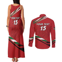 Custom Kenya Volleyball Couples Matching Tank Maxi Dress and Long Sleeve Button Shirt We Are Champions