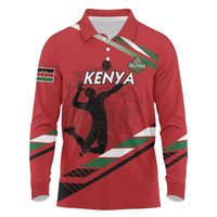 Custom Kenya Volleyball Long Sleeve Polo Shirt We Are Champions