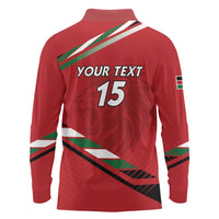 Custom Kenya Volleyball Long Sleeve Polo Shirt We Are Champions