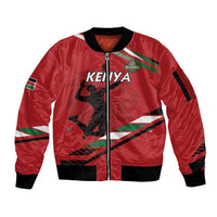 Custom Kenya Volleyball Sleeve Zip Bomber Jacket We Are Champions