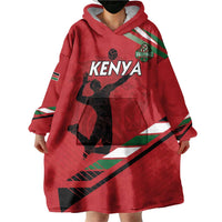 Custom Kenya Volleyball Wearable Blanket Hoodie We Are Champions
