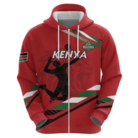 Custom Kenya Volleyball Zip Hoodie We Are Champions