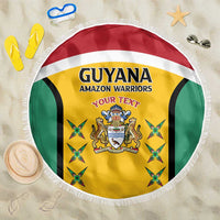 Custom Guyana Cricket Beach Blanket Come On Amazon Warriors