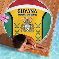 Custom Guyana Cricket Beach Blanket Come On Amazon Warriors
