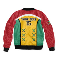 Custom Guyana Cricket Bomber Jacket Come On Amazon Warriors