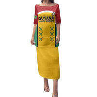Custom Guyana Cricket Family Matching Puletasi and Hawaiian Shirt Come On Amazon Warriors