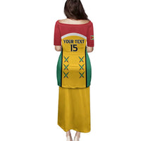 Custom Guyana Cricket Family Matching Puletasi and Hawaiian Shirt Come On Amazon Warriors