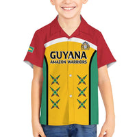 Custom Guyana Cricket Family Matching Tank Maxi Dress and Hawaiian Shirt Come On Amazon Warriors