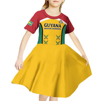 Custom Guyana Cricket Kid Short Sleeve Dress Come On Amazon Warriors