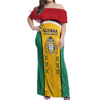 Custom Guyana Cricket Off Shoulder Maxi Dress Come On Amazon Warriors