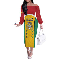 Custom Guyana Cricket Off The Shoulder Long Sleeve Dress Come On Amazon Warriors